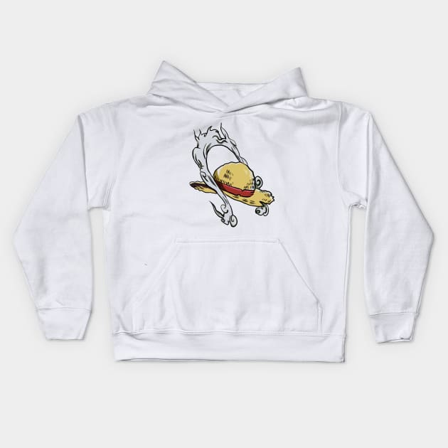 Straw hat 5th Kids Hoodie by Triou